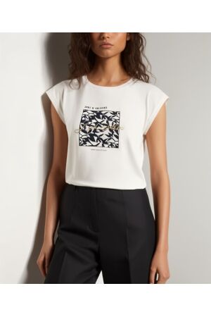Elvira Casuals Elvira Casuals t-shirt live e2 25-067 T-shirt Korte mouw 15 off white