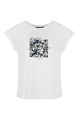 Elvira Casuals Elvira Casuals t-shirt live e2 25-067 T-shirt Korte mouw 15 off white