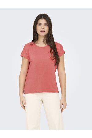 Only Only onlclaudia s/s glitter stripe top jrs T-shirt Korte mouw georgia peach