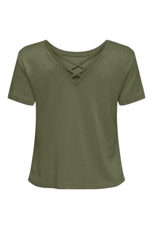 Only Only onlamber life s/s glitter top jrs T-shirts kalamata frosted almond glitter