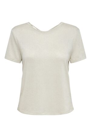 Only Only onlamber life s/s glitter top jrs T-shirts cloud dancer frosted almond glitter
