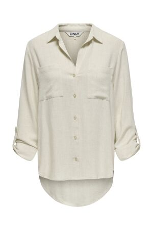 Only Only onlyasmin-siesta ls li bl shirt pnt noos blouse Lange mouw moonbeam