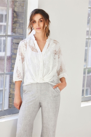 Helena Hart Helena Hart 7661 - blouse gini lace Blouse ecru