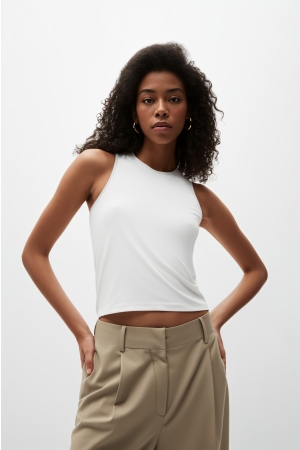 Helena Hart Helena Hart 7656 - singlet soft Tops en Singlets ecru