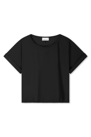 Helena Hart Helena Hart 7666 - top rose transfer T-shirt Korte mouw zwart