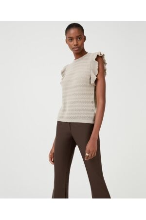 Only Only onlaga sl glitter o-neck top knt 15344402 feather gray
