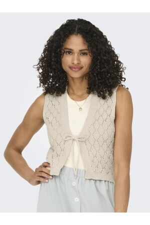 Only Only onlchili s/l string vest knt noos 15350955 Gilets ecru