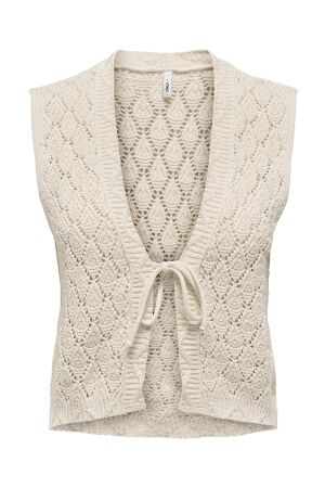 Only Only onlchili s/l string vest knt noos 15350955 Gilets ecru