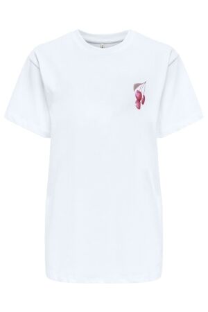 Only Only onlvivvi life s/s lovely top cs jrs 15357393 T-shirt Korte mouw bright white harvest