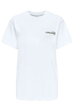 Only Only onlvivvi life s/s lovely top cs jrs 15357393 T-shirt Korte mouw bright white lemonade