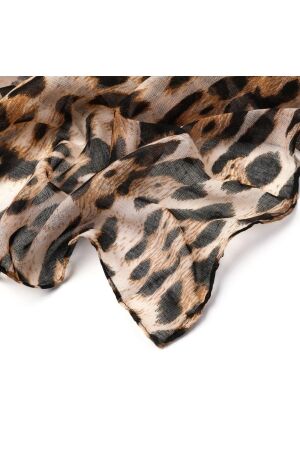Sunset Sunset basic leopard scarf Sjaals camel
