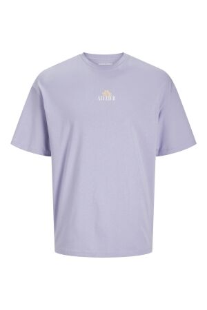 Jack & Jones Jack & Jones jjeames tee ss crew neck Print T-shirts languid lavender