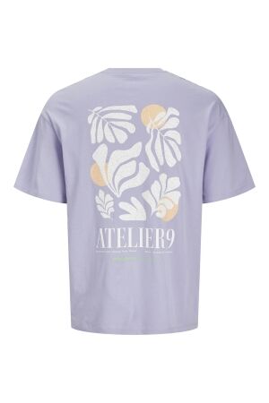 Jack & Jones Jack & Jones jjeames tee ss crew neck Print T-shirts languid lavender
