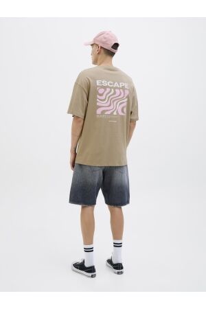 Jack & Jones Jack & Jones jjeames tee ss crew neck Print T-shirts coriander
