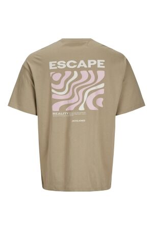 Jack & Jones Jack & Jones jjeames tee ss crew neck Print T-shirts coriander