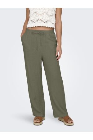 Only Only onlsiesta mw pull-up linen bl pnt noos Broek deep lichen green