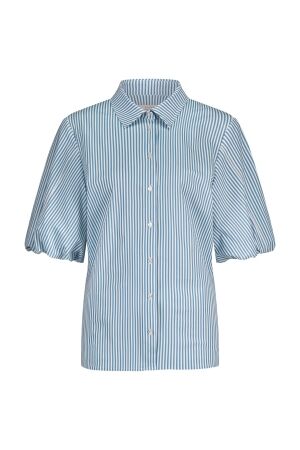 Studio Anneloes Studio Anneloes poppy balloon stripe blouse 12906 Blouse 1160 off white/midblue