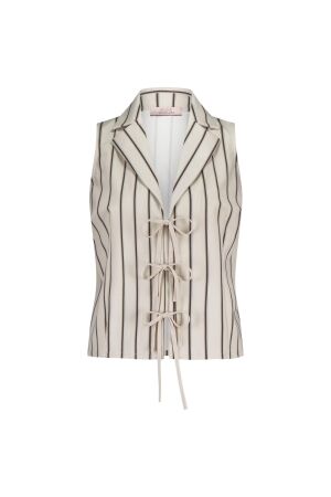 Studio Anneloes Studio Anneloes hieke stripe top 12908 Tops en Singlets 1190 off white/black