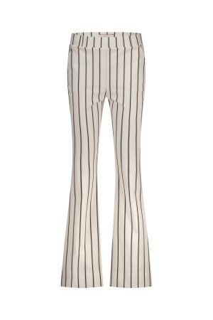 Studio Anneloes Studio Anneloes flair stripe trousers 12909 Flared 1190 off white/black