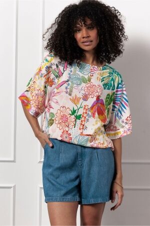 Studio Anneloes Studio Anneloes patty festive top 12913 T-shirt Korte mouw 9997 multi color