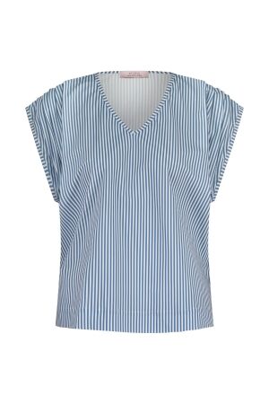 Studio Anneloes Studio Anneloes leonie small stripe top 12927 T-shirt Korte mouw 1160 off white/midblue
