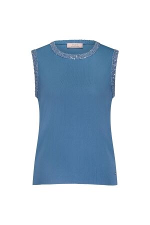 Studio Anneloes Studio Anneloes sachana sequins top 12936 Tops en Singlets 6000 mid blue