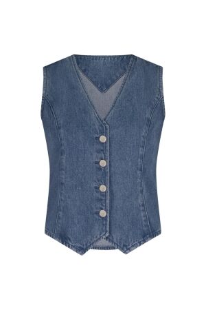 Studio Anneloes Studio Anneloes gizel denim gilet 12881 Gilets 6600 light blue