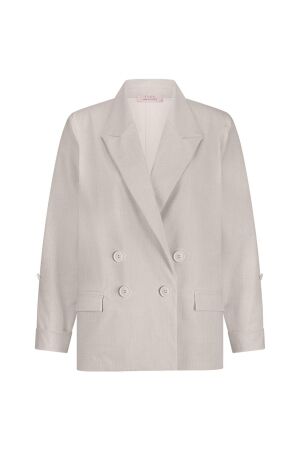 Studio Anneloes Studio Anneloes zena linen look blazer 13013 Blazers 1722 ecru/latte