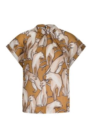 Studio Anneloes Studio Anneloes tessa panther top 13028 T-shirt Korte mouw 9997 multi color