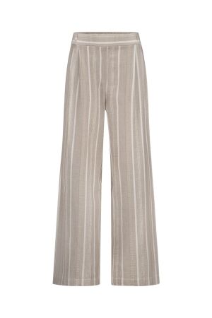 Studio Anneloes Studio Anneloes fardeau gold stripe trousers 12995 Broek 2200 latte
