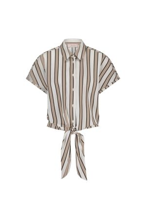 Studio Anneloes Studio Anneloes lena stripe blouse 12866 Blouse 2214 latte/kit