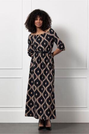 Studio Anneloes Studio Anneloes saturday batik dress 12875 Jurk 9022 black/latte