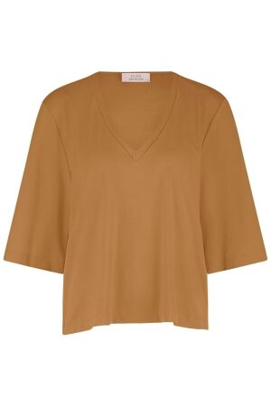 Studio Anneloes Studio Anneloes fiore vneck t-shirt 12890 T-shirt Korte mouw 2500 honey