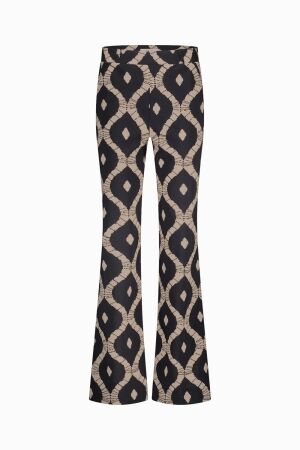 Studio Anneloes Studio Anneloes marilon batik trousers 12900 Broek 9022 black/latte
