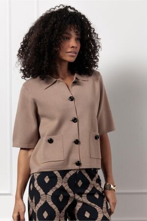 Studio Anneloes Studio Anneloes kenzia ssl cardigan 12935 Vest 2200 latte
