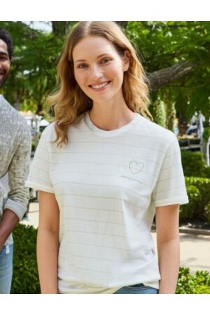 Only Only onlvanessa s/s heart top box jrs T-shirts cloud dancer pumice stone+print toujours