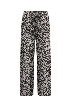 Only Only onlnova life vis palazzo pant aop Broek mocha meringue 670 leo