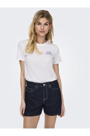 Only Only onllucia life reg s/s top jrs T-shirts bright white oasis