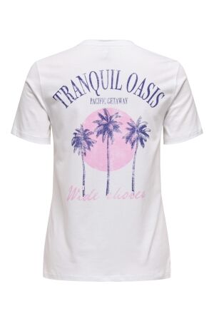 Only Only onllucia life reg s/s top jrs T-shirts bright white oasis