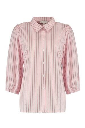 Tramontana Tramontana striped blouse rhinestones c33-16-301 flash Blouse 004100-pink