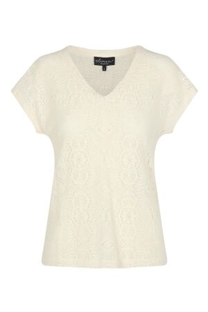 Elvira Casuals Elvira Casuals top mila e3 25-011 T-shirt Korte mouw 796 ecru
