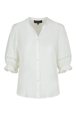 Elvira Casuals Elvira Casuals blouse meave e3 25-013 Blouse 796 ecru