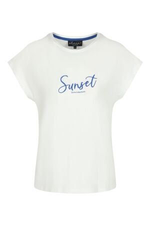 Elvira Casuals Elvira Casuals t-shirt sunset e3 25-021 T-shirt Korte mouw 770 off white blue