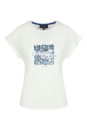 Elvira Casuals Elvira Casuals t-shirt elisa e3 25-022 T-shirt Korte mouw 770 off white blue
