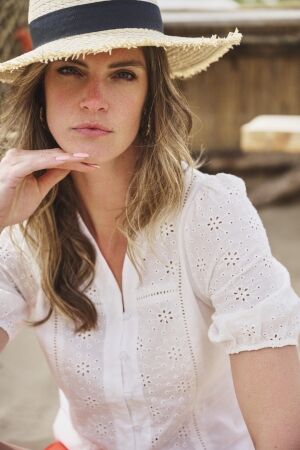 Elvira Casuals Elvira Casuals blouse romy e3 25-023 Blouse 15 off white 15 Off White