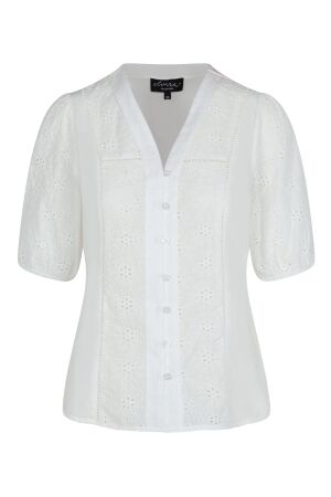 Elvira Casuals Elvira Casuals blouse romy e3 25-023 Blouse 15 off white
