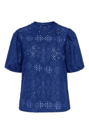 Only Only onlluz s/s puff sleeve top jrs T-shirts mazarine blue