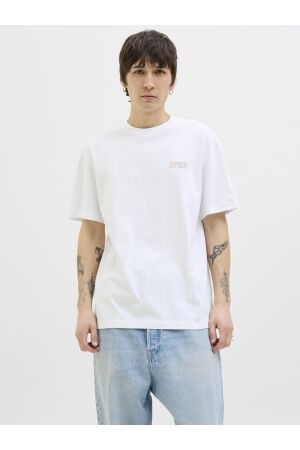 Jack & Jones Jack & Jones jjsummer vibes tee ss crew neck ln T-shirts white