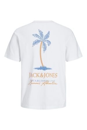 Jack & Jones Jack & Jones jjsummer vibes tee ss crew neck ln T-shirts white