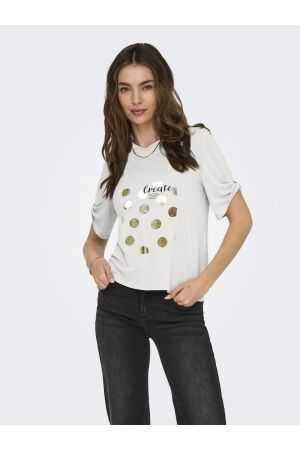 Only Only onlfree life s/s create top box jrs T-shirts cloud dancer create